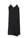 Bimba Y Lola Lace-trimmed Slip Midi Dress In Black