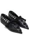 Bimba Y Lola Lace-up Leather Ballet Flats