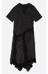 Bimba Y Lola Lace V-neck Dress In Black