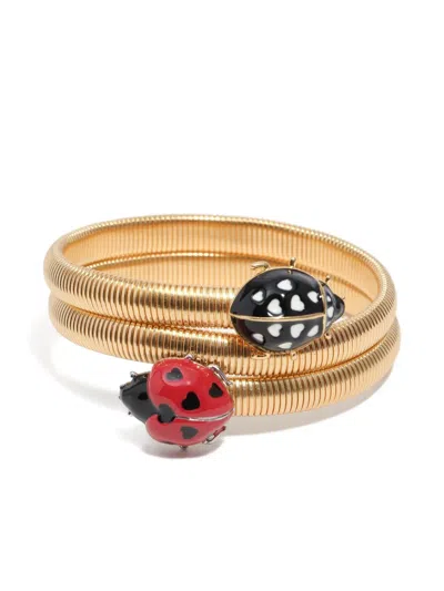 Bimba Y Lola Ladybug Coil Bracelet In Gold