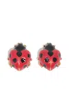 Bimba Y Lola Ladybug Stud Earrings In Red
