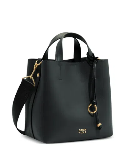Bimba Y Lola Large Black Leather Chihuahua Bag