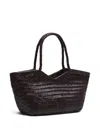 Bimba Y Lola Large Braided Handle Tote Bag In Brown