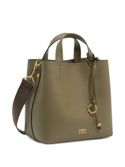 Bimba Y Lola Large Cactus Leather Chihuahua Bag In Green