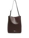 Bimba Y Lola Large Carlino Leather Shoulder Bag In Brown