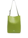 Bimba Y Lola Large Carlino Leather Shoulder Bag In Green
