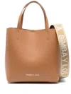 Bimba Y Lola Large Chihuahua Leather Tote Bag In Brown