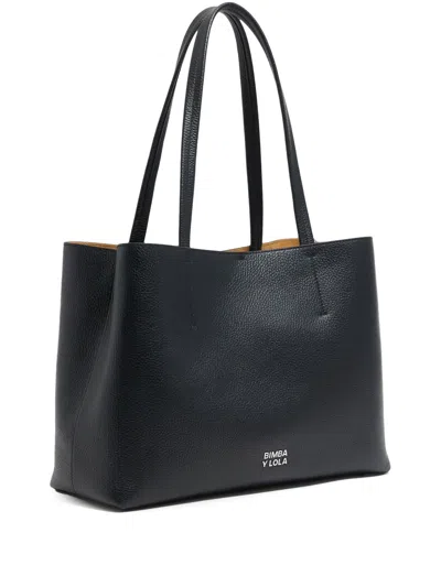 Bimba Y Lola Large Chihuahua Tote Bag In Black