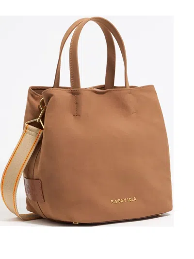 Bimba Y Lola Large Chihuahua Shoulder Bag In Brown