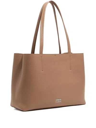 Bimba Y Lola Large Chihuahua Tote Bag In Brown