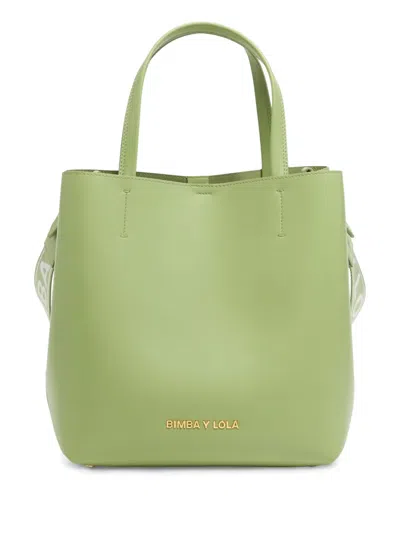 Bimba Y Lola Large Chihuahua Tote Bag In Green