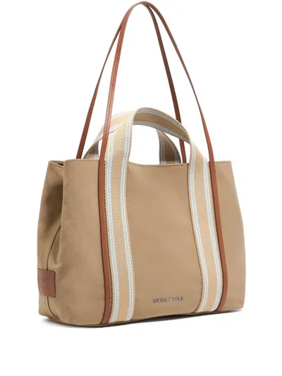 Bimba Y Lola Large Chihuahua Tote Bag In Neutrals