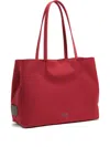 Bimba Y Lola Large Nylon Chihuahua Shopper Bag In Red