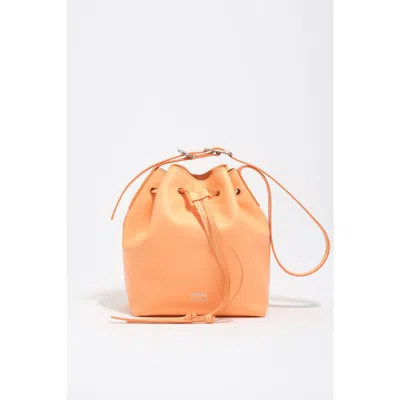 Bimba Y Lola Large Leather Carlino Bucket Bag In Black