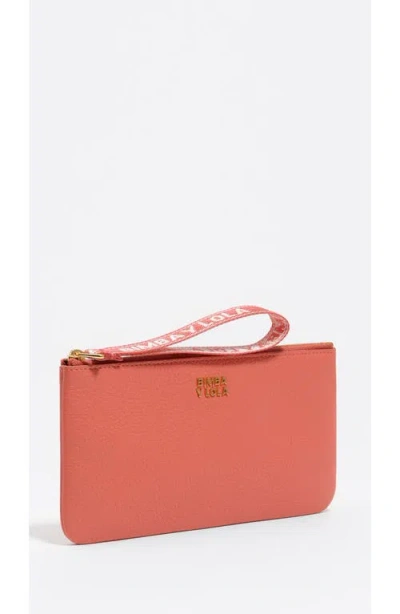 Bimba Y Lola Large Leather Coin Purse In Orange