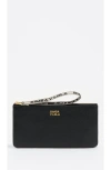 Bimba Y Lola Large Leather Coin Purse In Black
