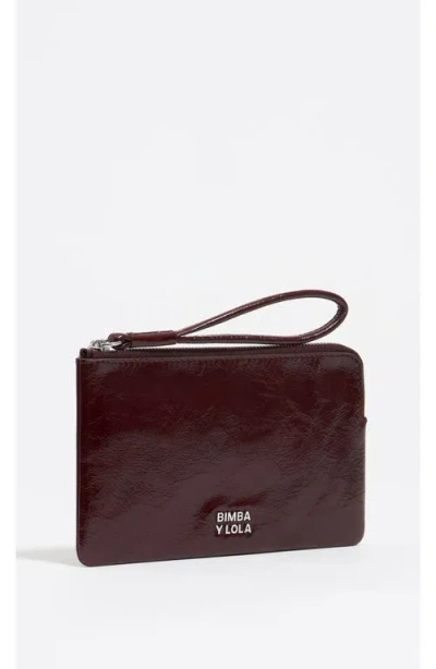 Bimba Y Lola Large Leather Coin Wallet In Brown