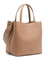 Bimba Y Lola Large Leather Tote Bag In Neutrals