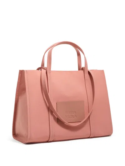 Bimba Y Lola Large Logo-patch Shopper Bag In Pink