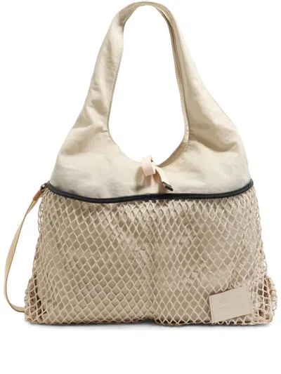 Bimba Y Lola Large Logo Tote Bag In Neutral