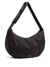 Bimba Y Lola Large Moon Crescent-shaped Zip-fastening Shoulder Bag In Gray