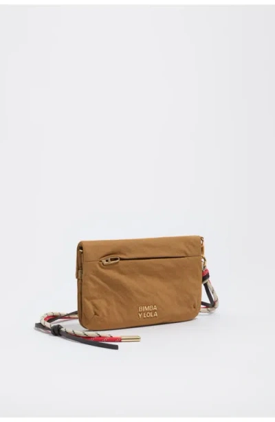 Bimba Y Lola Large Nylon Purse In Brown