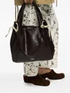Bimba Y Lola Large Paper Bag Leather Shoulder Bag In Brown