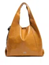 Bimba Y Lola Large Paper Leather Shoulder Bag In Orange