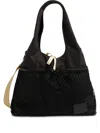 Bimba Y Lola Large Paper Shoulder Bag In Black