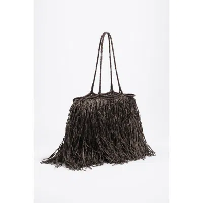 Bimba Y Lola Large Raffia-effect Shopper Bag In Red