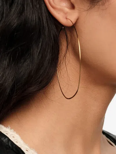 Bimba Y Lola Large Round-shape Hoop Earrings In Gold