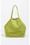 Bimba Y Lola Large Split Leather Shopper Bag In Green