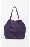 Bimba Y Lola Large Split Leather Shopper Bag In Purple