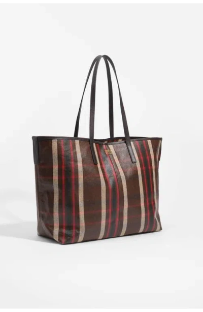 Bimba Y Lola Large Tartan Shopper Bag