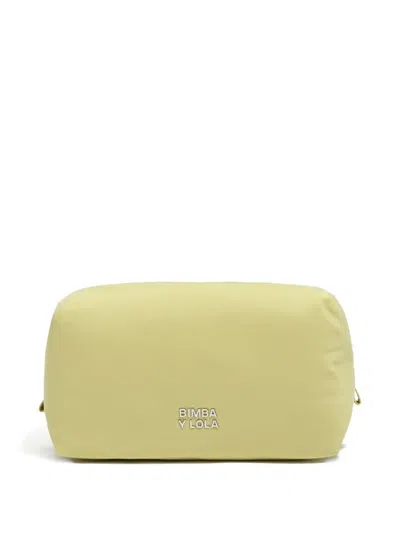 Bimba Y Lola Large Zipped Make-up Bag In Yellow