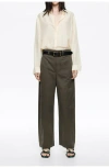 Bimba Y Lola Lead Corduroy Barrel Leg Trousers In Brown