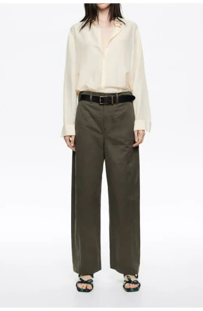Bimba Y Lola Lead Corduroy Barrel Leg Trousers In Brown