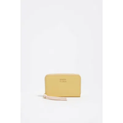 Bimba Y Lola Leather Card Holder Coin Purse Ss26 In Yellow