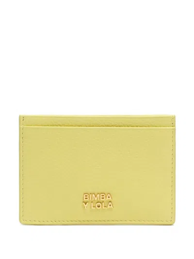 Bimba Y Lola Leather Cardholder In Green