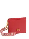 Bimba Y Lola Leather Cardholder In Pink