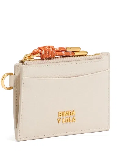 Bimba Y Lola Leather Cardholder In White