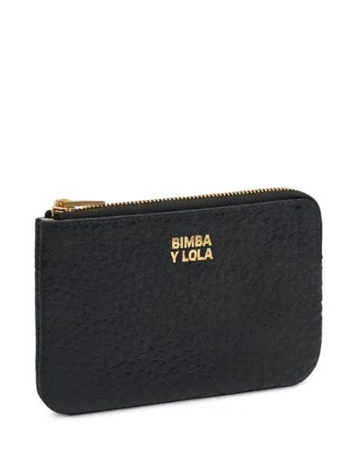 Bimba Y Lola Leather Coin Purse In Black