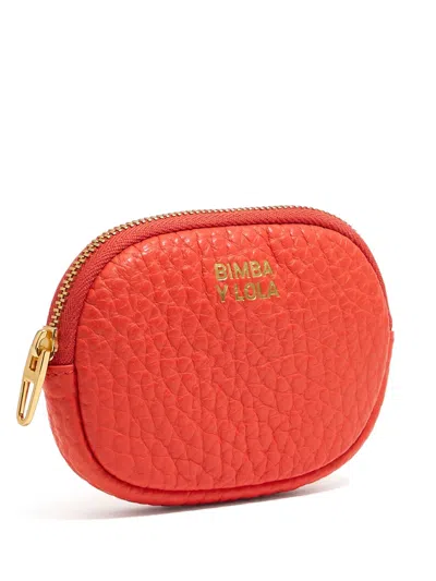Bimba Y Lola Leather Coin Purse In Orange