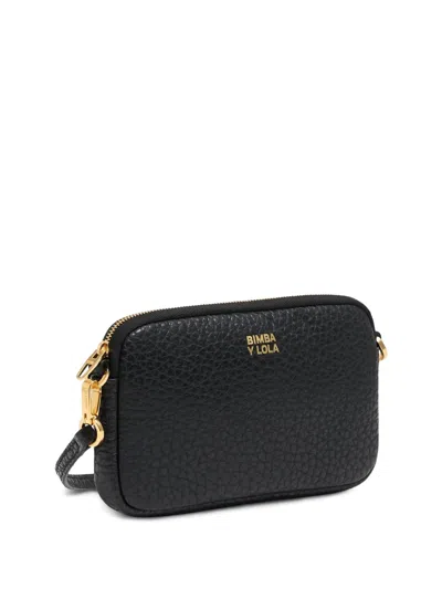 Bimba Y Lola Leather Cross Body Bag In Black