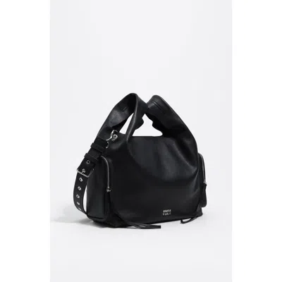 Bimba Y Lola Leather Crossbody Bag In Black