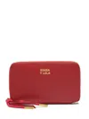 Bimba Y Lola Leather Flap Wallet In Red