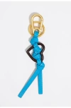 Bimba Y Lola Heart-embellished Leather Keyring In Multi