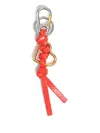 Bimba Y Lola Leather Heart Keyring In Red