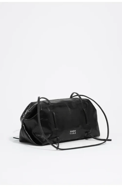 Bimba Y Lola Leather Lolita Shoulder Bag In Black