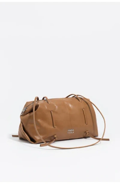 Bimba Y Lola Leather Lolita Shoulder Bag In Brown